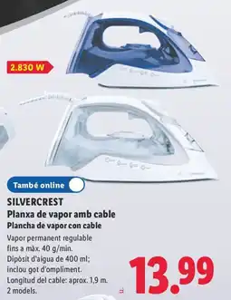 Lidl Silvercrest planxa de vapor amb cable oferta
