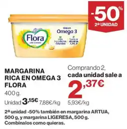 Supercor Flora margarina rica en omega 3 oferta