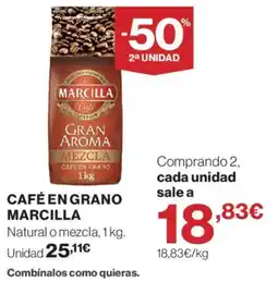 Supercor Marcilla café en grano oferta