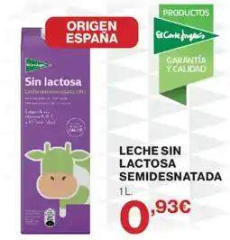 Supercor El Corte Inglés leche sin lactosa semidesnatada oferta