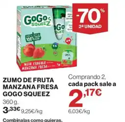 Supercor Gogo Squeeze zumo de fruta manzana fresa oferta