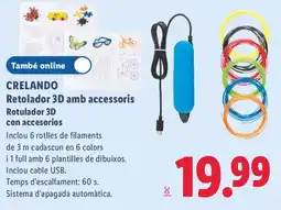 Lidl Crelando retolador 3d amb accessoris oferta