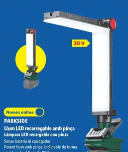 Lidl Parkside llum led recarregable amb pinça oferta