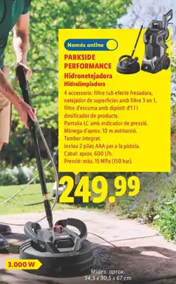 Lidl Parkside Performance Hidronetejadora Hidrolimpiadora oferta