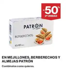 Supercor Patrón en mejillones berberechos y almejas berberechos oferta