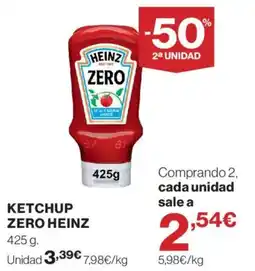 Supercor Heinz ketchup zero oferta