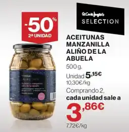 Supercor El Corte Inglés Selection aceitunas manzanilla aliño de la abuela oferta