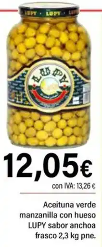Cash Ifa Lupy aceituna verde manzanilla con hueso sabor anchoa oferta