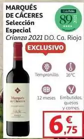 Alcampo Marqués de cáceres - seleccion original d.o. ca. rioja oferta