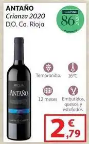 Alcampo De antaño - crianza 2020 d.o. ca. rioja oferta