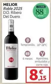 Alcampo Melior - roble 2025 d.o. ribera del duero oferta