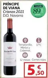 Alcampo Príncipe de viana - crianza 2021 d.o. navarra oferta