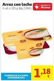 Alcampo Auchan - arroz con leche oferta