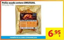 Alcampo Unusual - pollo asado entero oferta