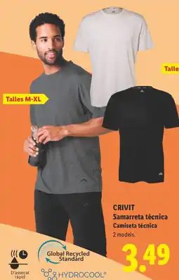 Lidl Crivit samarreta técnica camiseta técnica oferta
