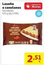 Alcampo Auchan - lasana o canelones oferta