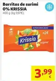 Alcampo Krissia - barritas de surimi 0% oferta