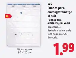 Lidl W5 fundes per a emmagatzematge al buit oferta