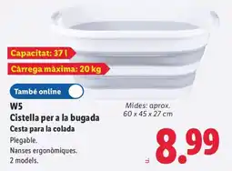 Lidl W5 Cistella per a la bugada oferta