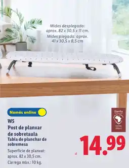 Lidl W5 post de planxar de sobretaula oferta