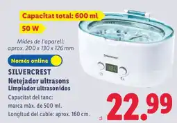 Lidl Silvercrest netejador ultrasons oferta