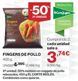 Supercor El Corte Inglés fingers de pollo oferta