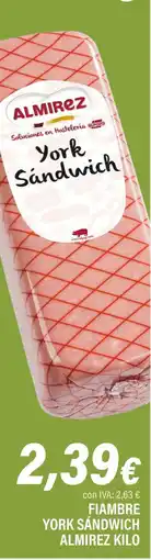 Cash Ifa Almirez fiambre york sándwich oferta