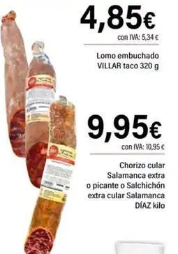 Cash Ifa Villar lomo embuchado taco oferta