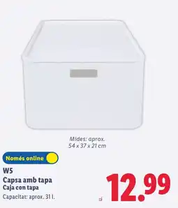 Lidl W5 Capsa amb tapa oferta