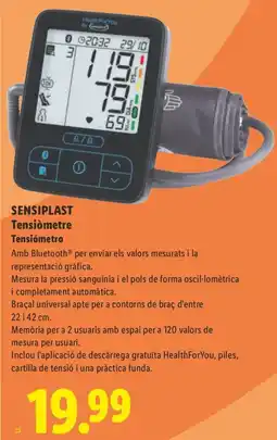 Lidl SensiPlast tensiómetre oferta
