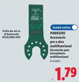Lidl Parkside fulla de serra d'immersió hcs/hss z20 oferta