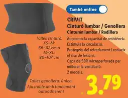 Lidl Crivit cinturó lumbar / genollera oferta