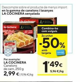 Caprabo La Cocinera Canelons De Carn oferta
