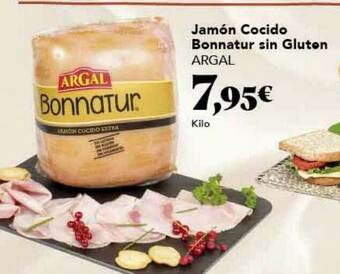 Gadis Jamón Cocido Bonnatur Sin Gluten Argal oferta