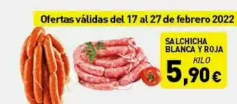 Hiperber Salchicha Blanca Y Roja oferta
