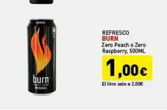 Refresco Burn Zero Peach O Zero Raspberry