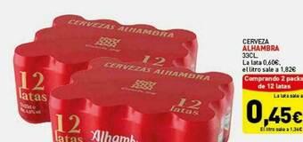 Hiperber Cerveza Alhambra oferta