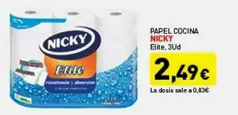 Hiperber Papel Cocina Nicky Elite oferta
