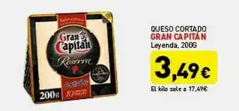 Hiperber Queso Cortado Gran Capitan Leyenda oferta