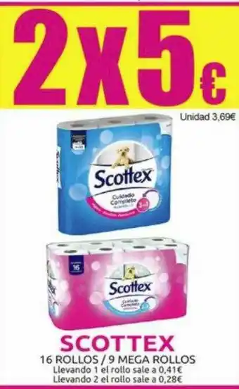 Scottex 16 Rollos 9 Mega Rollos