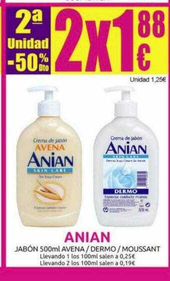 Anian Jabón Avena Dermo Moussant