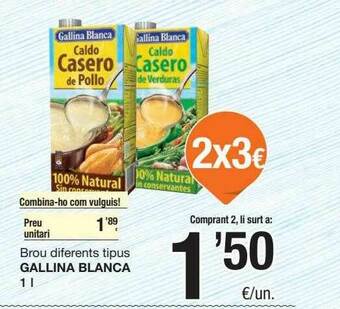 SPAR Fragadis Brou Diferents Tipus Gallina Blanca oferta