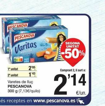 SPAR Fragadis Segona Unitat -50% Varetes De Lluç Pescanova oferta