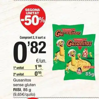 SPAR Fragadis Segona Unitat -50% Gusanitos Sense Gluten Risi oferta