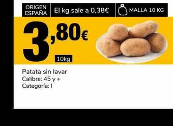 Supeco Patata Sin Lavar oferta