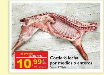 Supermercados La Despensa Cordero Lechal Por Medios O Enteros oferta