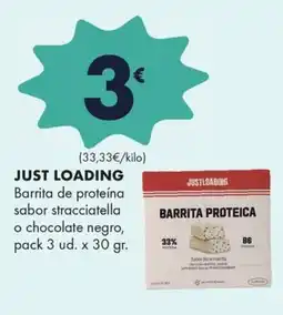 Supermercados Lupa Just Loading barrita de proteína oferta