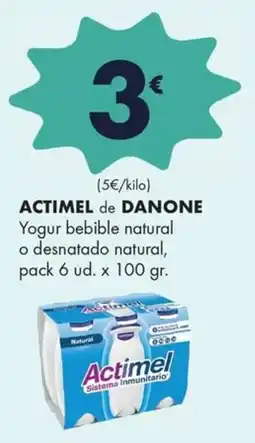 Supermercados Lupa Actimel Yogur bebible natural o desnatado natural oferta