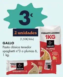 Supermercados Lupa Gallo pasta clásica tenedor spaghetti n°3 o plumas 6 oferta