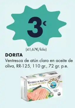 Supermercados Lupa Dorita ventresca de atún claro en aceite de oliva oferta